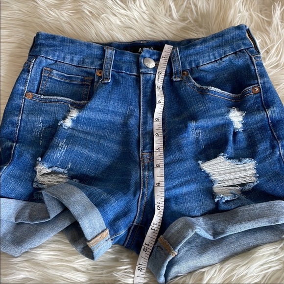 Aero bundle lot set of two Jean short shorts light and medium Wash high waisted - Picture 14 of 16
